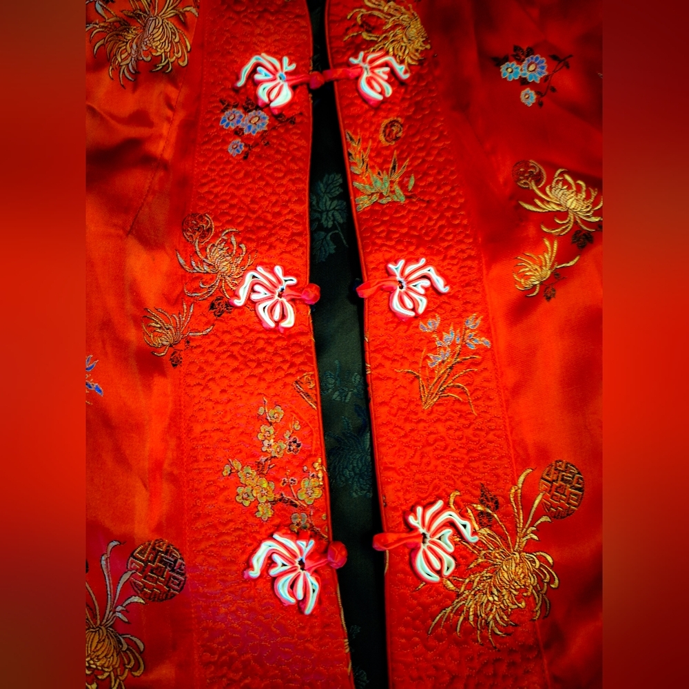 Reversible Asian Silk Jacket- Medium - image 4